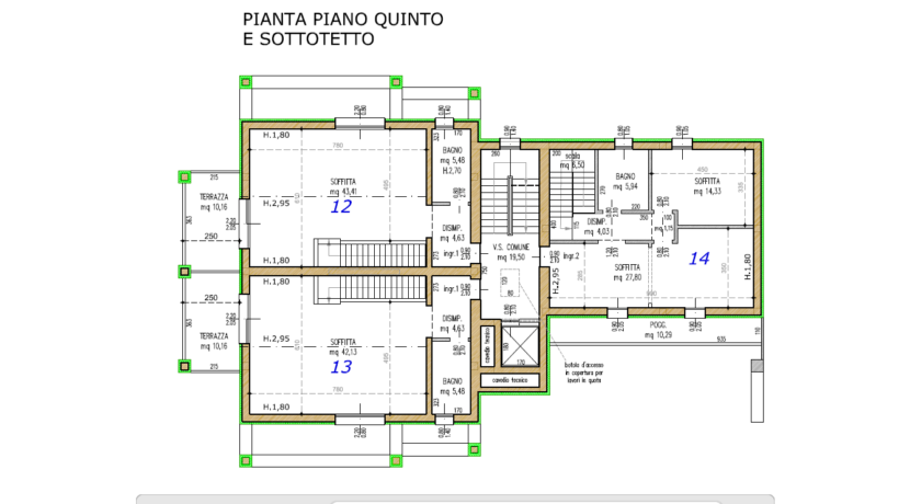 Piano 5 e sottotetto